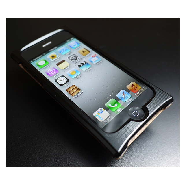 【iPhone5s/5 ケース】Smart HYBRID (Black1×ウォールナット)サブ画像