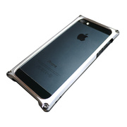 【iPhone5s/5 ケース】Smart HYBRID (Black2×Silver)