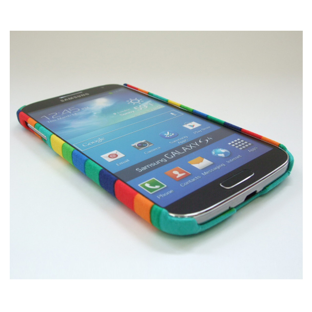 【Galaxy S4 ケース】オリジナルケース! 虹色ボーダー GS4-342-MARサブ画像