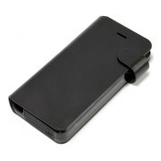 【iPhone5s/5 ケース】Leather Battery Case (ブラック)