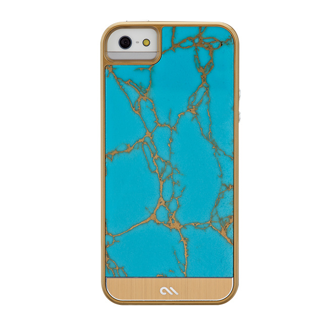 【iPhoneSE(第1世代)/5s/5 ケース】Crafted Case Gemstone,Turquoise (Turquoise/Gold)