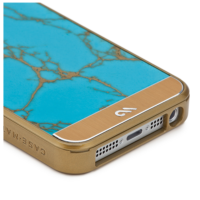 【iPhoneSE(第1世代)/5s/5 ケース】Crafted Case Gemstone,Turquoise (Turquoise/Gold)goods_nameサブ画像