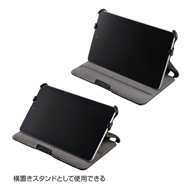 【NEXUS 7 ケース】ソフトレザーケース(ブラック)サブ画像