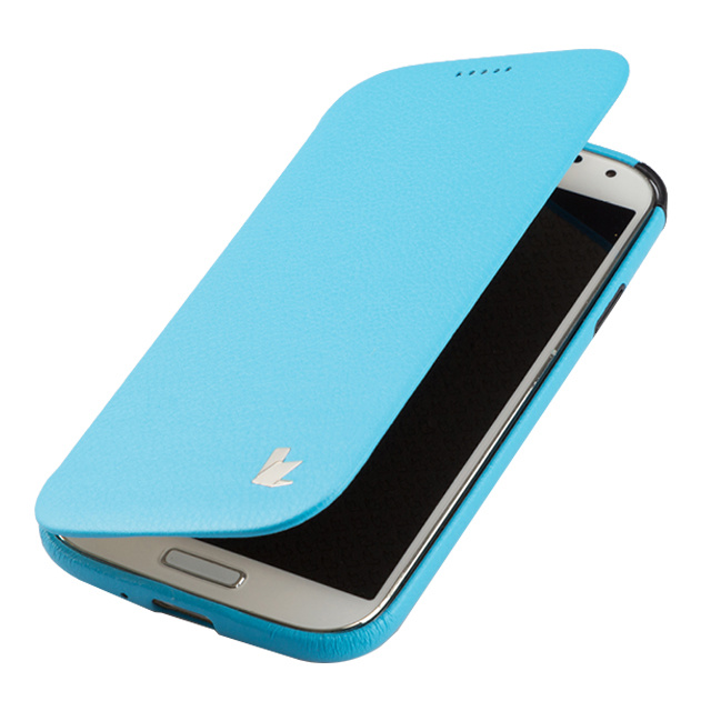 Galaxy S4 ケース Puレザー サイドフリップケース ブルー Jisoncase Iphoneケースは Unicase