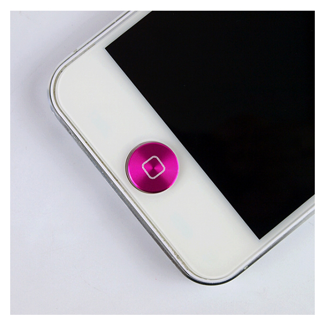 ホームボタンアルミプレート：プレミアム for iPhone/iPad ホットピンクサブ画像