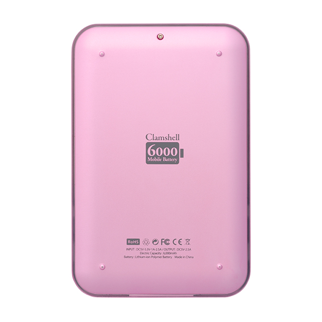 Clamshell 6000 Mobile Battery for iPhone/Smartphones (Pink)goods_nameサブ画像