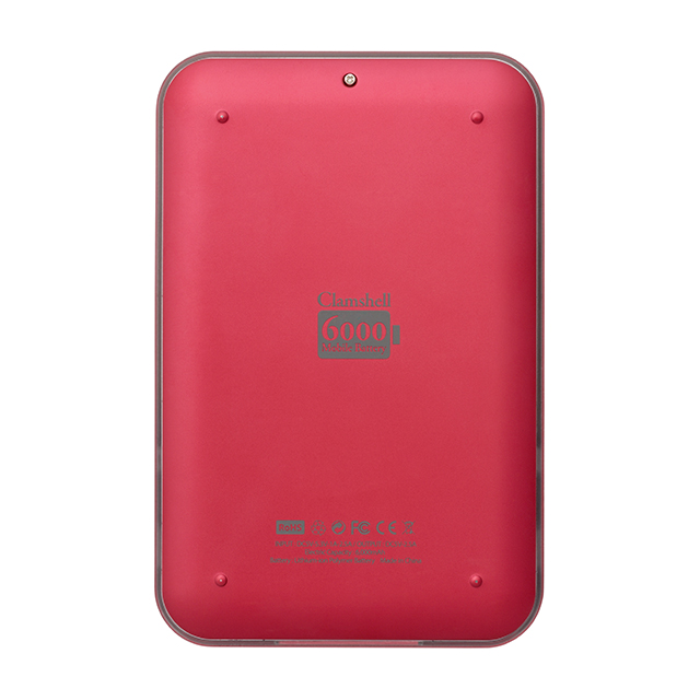 Clamshell 6000 Mobile Battery for iPhone/Smartphones (Red)サブ画像