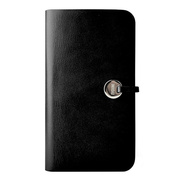 【iPhoneSE(第1世代)/5s/5 ケース】Leather Arc Wallet Black (収納ポケット付き)