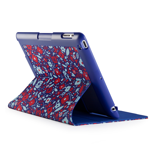 【iPad(第3世代/第4世代) iPad2 ケース】gen FitFolio[BitsyFloral Blue/Red]サブ画像