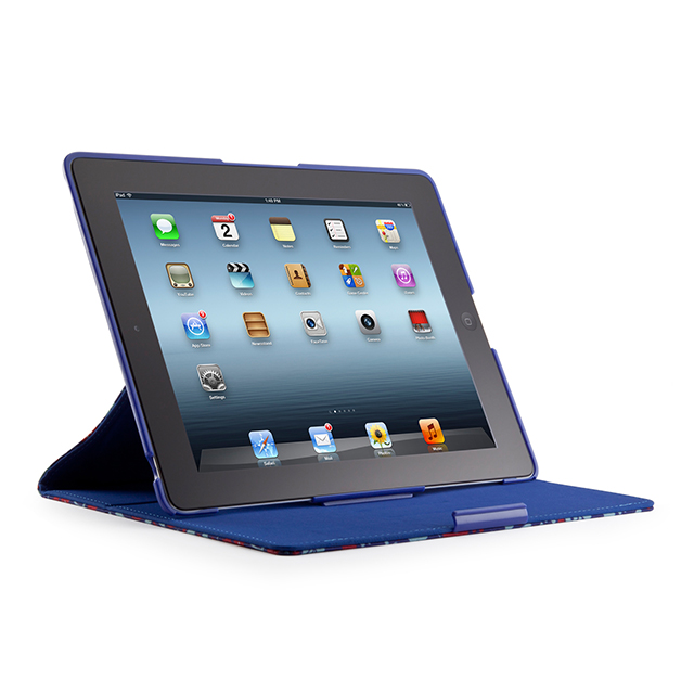 【iPad(第3世代/第4世代) iPad2 ケース】gen FitFolio[BitsyFloral Blue/Red]サブ画像