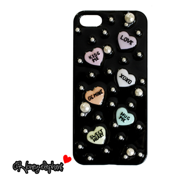 【iPhone5s/5 ケース】candy heart パールブラックサブ画像