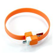2A USBカラーケーブル（オレンジ）