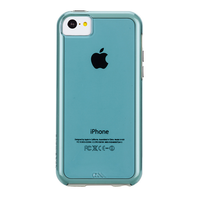 【iPhone5c ケース】Hybrid Tough Naked Case, Aqua with White Bumper