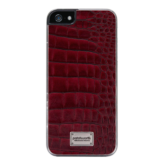 【iPhoneSE(第1世代)/5s/5 ケース】Classique Snap Case Leather (Croco Bulgandy)サブ画像