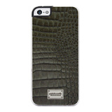 【iPhoneSE(第1世代)/5s/5 ケース】Classique Snap Case Leather (Croco Olive)