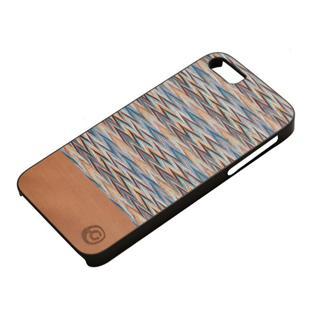 【iPhoneSE(第1世代)/5s/5 ケース】Real wood case Harmony Peroa check ブラックフレームサブ画像