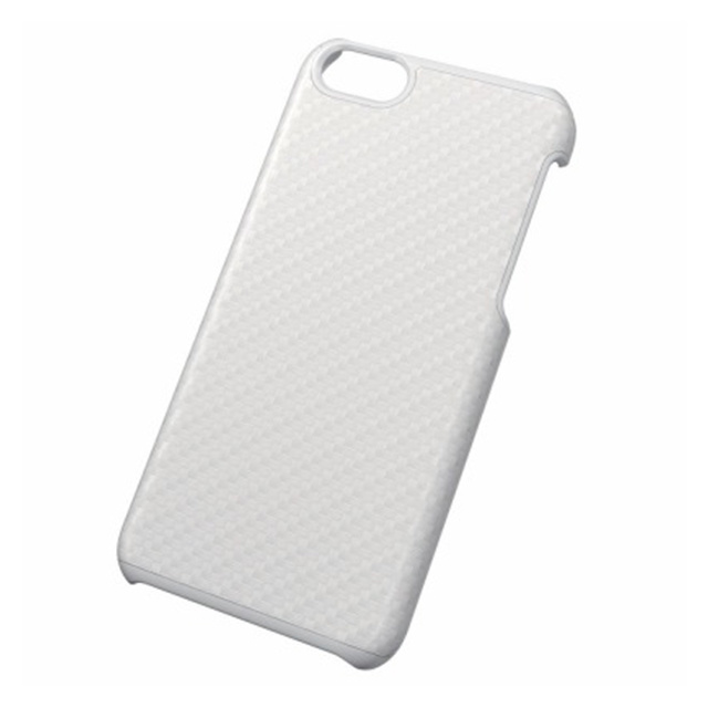 【iPhone5c ケース】シェルカバー（カーボン調） ホワイト