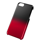 【iPhone5c ケース】シェルカバー(グラデーション)ブラック×レッド