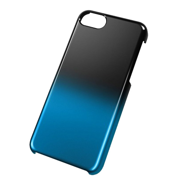 【iPhone5c ケース】シェルカバー(グラデーション)ブラック×ブルー
