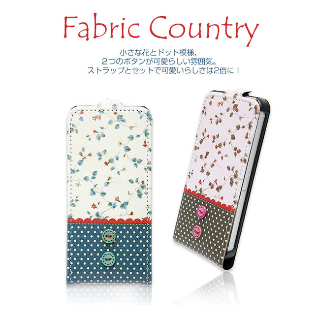 【iPhoneSE(第1世代)/5s/5 ケース】Fabric Country ストラップ付 (ピンク)サブ画像