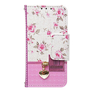 【iPhoneSE(第1世代)/5s/5 ケース】Zipper Flower (ピンク)