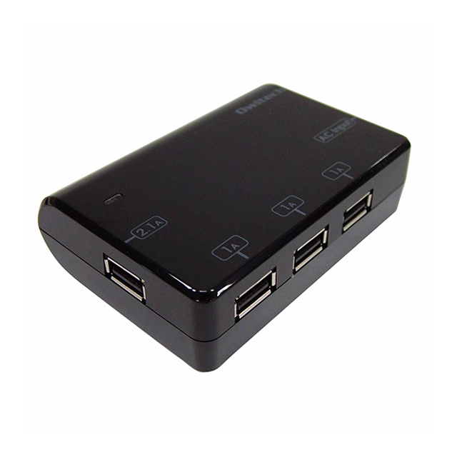 AC USB充電器　2.1Ax1ポート/1Ax3ポート (ブラック)
