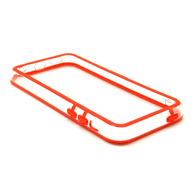 【iPhone5c ケース】Edge Band ハイブリッドバンパーRedRim*Clear