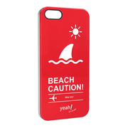 【iPhoneSE(第1世代)/5s/5 ケース】Traveler - BEACH CAUTION!