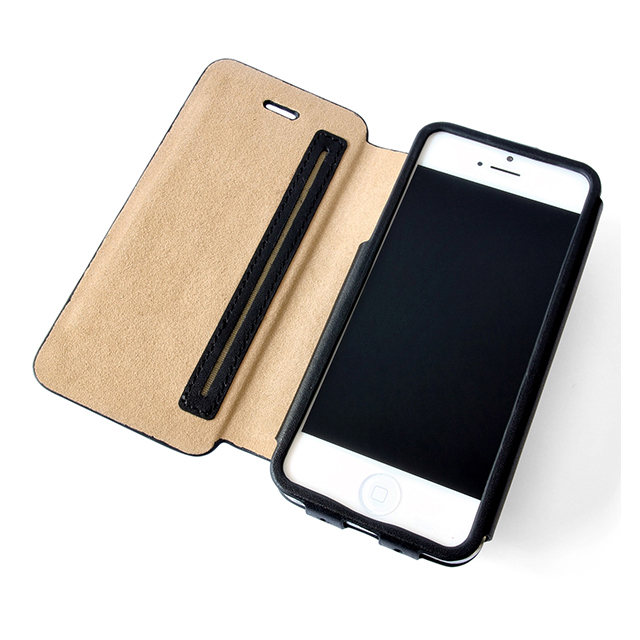 【iPhone5s/5 ケース】Leather Case (ブラック)サブ画像