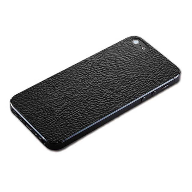 Iphone5s 5 スキンシール テクスチャー背面シート レザーブラック Simplism Iphoneケースは Unicase