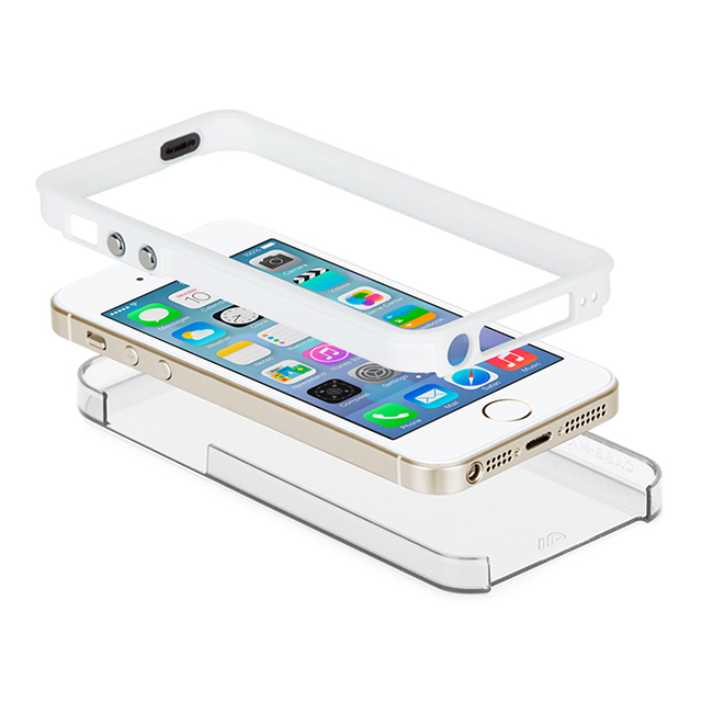 【iPhoneSE(第1世代)/5s/5 ケース】Hybrid Tough Naked Case  (Clear/White)goods_nameサブ画像
