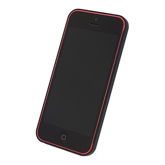 【iPhone5c ケース】エアージャケットセット （ラバーコーティングブラック）goods_nameサブ画像