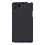 【XPERIA Z1 ケース】Hybrid Tough Case, Black/Purple