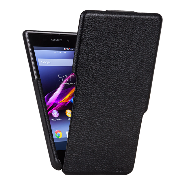 【XPERIA Z1 ケース】Signature Flip Case, Blackサブ画像