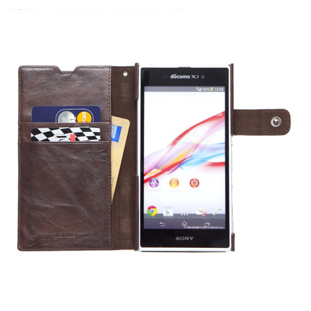 【XPERIA Z1 ケース】Prestige Bohemian Diary ダークグレーサブ画像