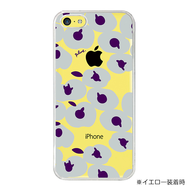 【iPhone5c ケース】CollaBorn デザインケース りんご花グレー-CLサブ画像