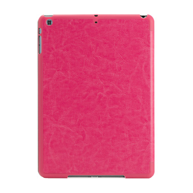 【iPad(9.7inch)(第5世代/第6世代)/iPad Air(第1世代) ケース】LeatherLook SHELL with Front cover Brilliant Pinkgoods_nameサブ画像