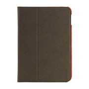 【iPad(9.7inch)(第5世代/第6世代)/iPad Air(第1世代) ケース】LeatherLook Classic with Front cover Powder Bronze/Valencia Orange