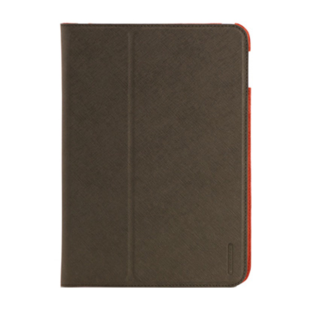 【iPad(9.7inch)(第5世代/第6世代)/iPad Air(第1世代) ケース】LeatherLook Classic with Front cover Powder Bronze/Valencia Orange