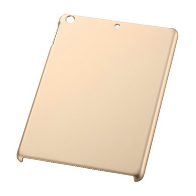【iPad Air(第1世代) ケース】シェルカバー/ラバーコーティング/ゴールド