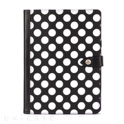 【iPad Air(第1世代) ケース】Back Bay Polka Folio Case Black/White/Purple