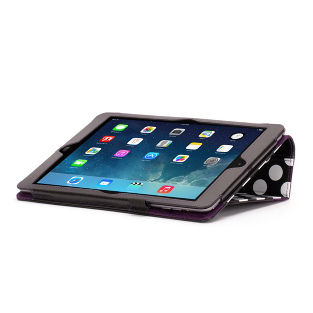 【iPad Air(第1世代) ケース】Back Bay Polka Folio Case Black/White/Purplegoods_nameサブ画像
