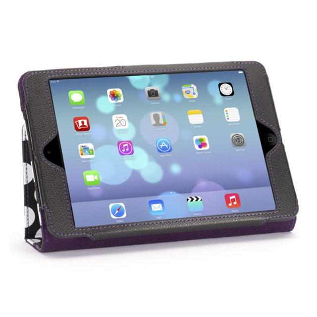 【iPad mini3/2/1 ケース】Back Bay Polka Folio Case Black/White/Purplegoods_nameサブ画像