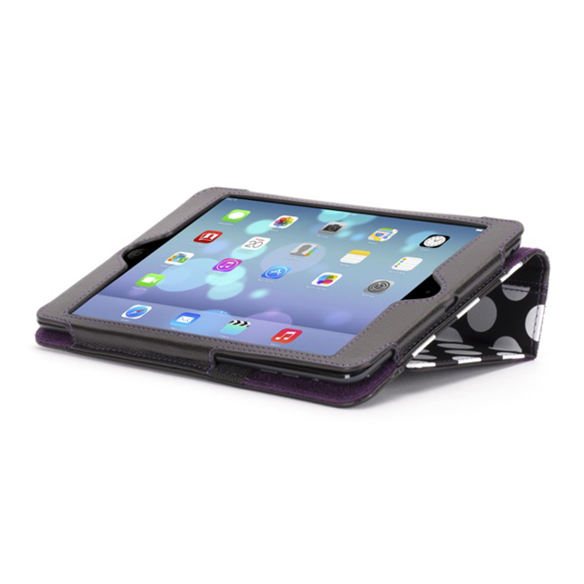 【iPad mini3/2/1 ケース】Back Bay Polka Folio Case Black/White/Purpleサブ画像