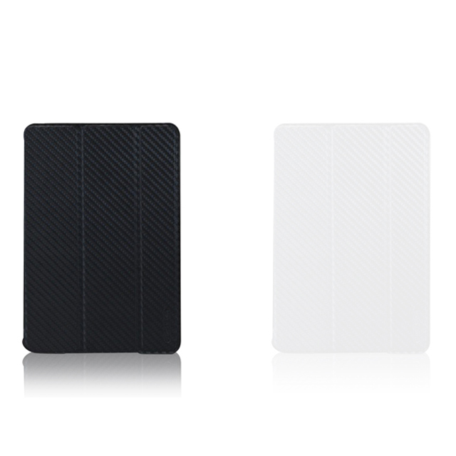 【iPad mini2/1 ケース】CarbonLook SHELL with Front cover for iPad mini カーボンブラックサブ画像
