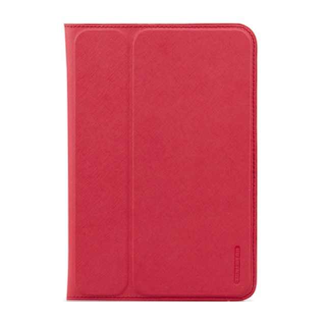 【iPad mini3/2/1 ケース】LeatherLook Classic with Front cover (ロッソレッド/ミランブラック)