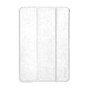 【iPad mini2/1 ケース】LeatherLook SHELL with Front cover for iPad mini スノーホワイト