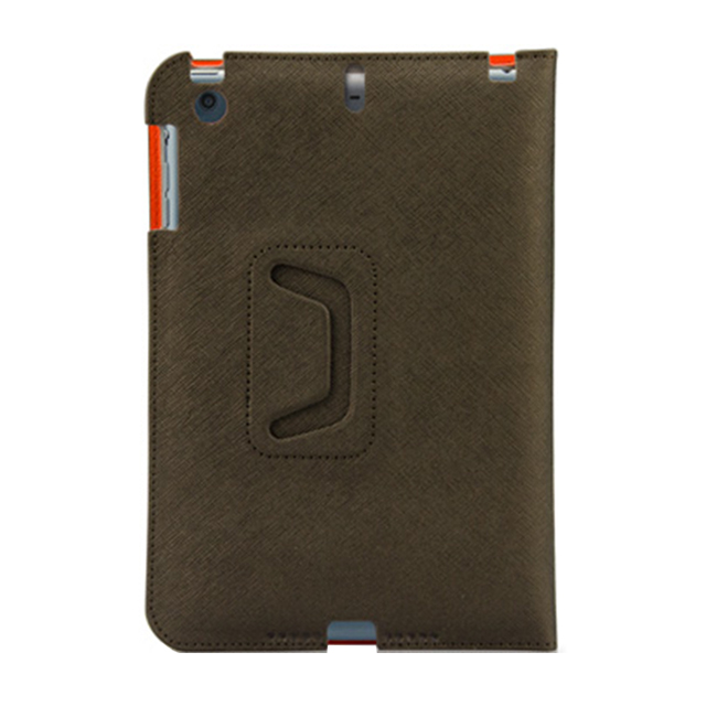 【iPad mini3/2/1 ケース】LeatherLook Classic with Front cover (パウダーブロンズ/バレンシアオレンジ)サブ画像