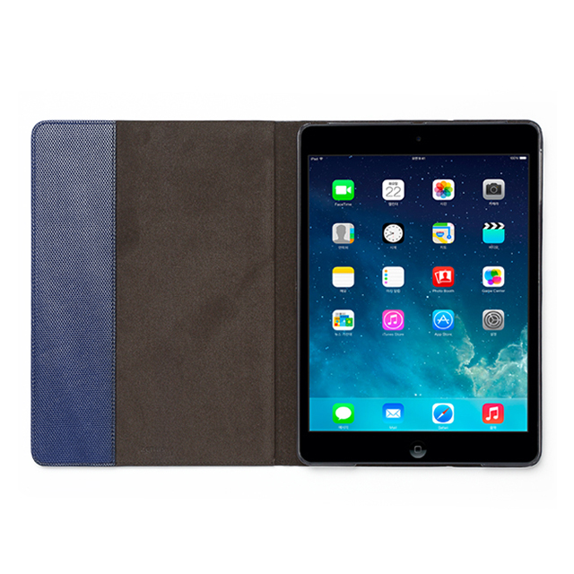 【iPad(9.7inch)(第5世代/第6世代)/iPad Air(第1世代) ケース】Masstige Metallic Diary (ネイビー)サブ画像