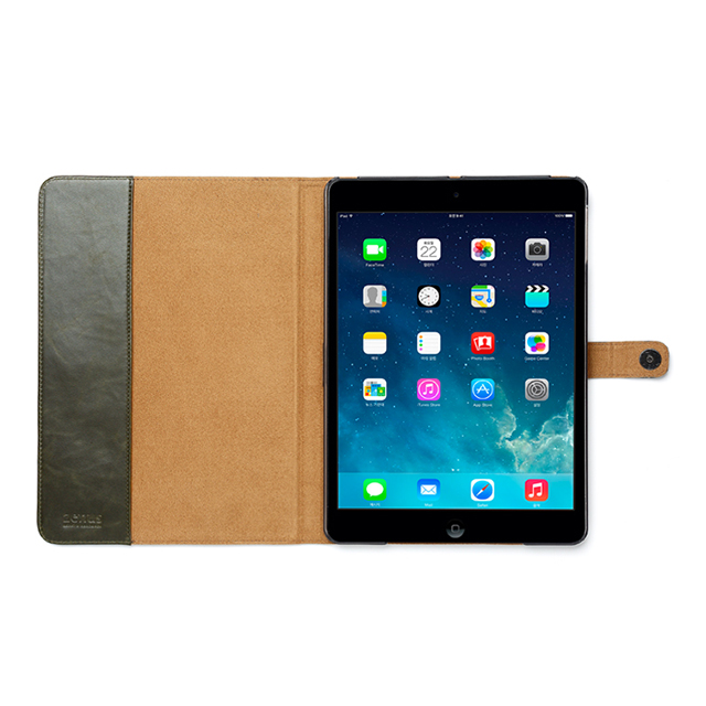 【iPad(9.7inch)(第5世代/第6世代)/iPad Air(第1世代) ケース】Masstige Lettering Diary (ディープカーキ)サブ画像